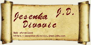 Jesenka Divović vizit kartica